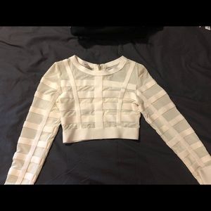 House of CB cropped mesh top